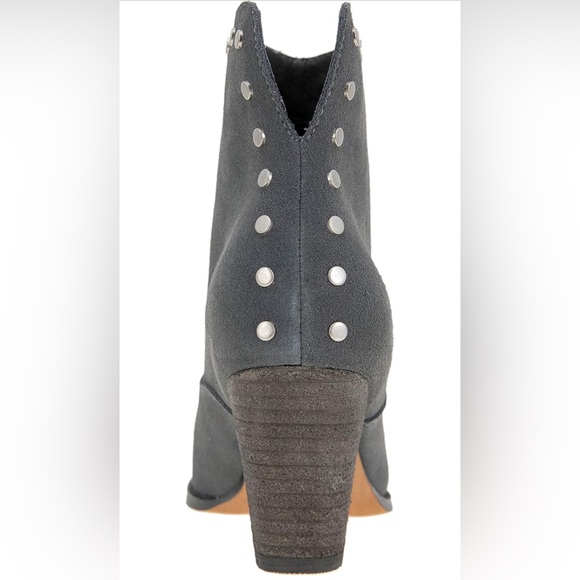 NEW! Splendid Women's Esmae Size 10 Grey Ankle Leather Suede Ankle Boots - Picture 3 of 11